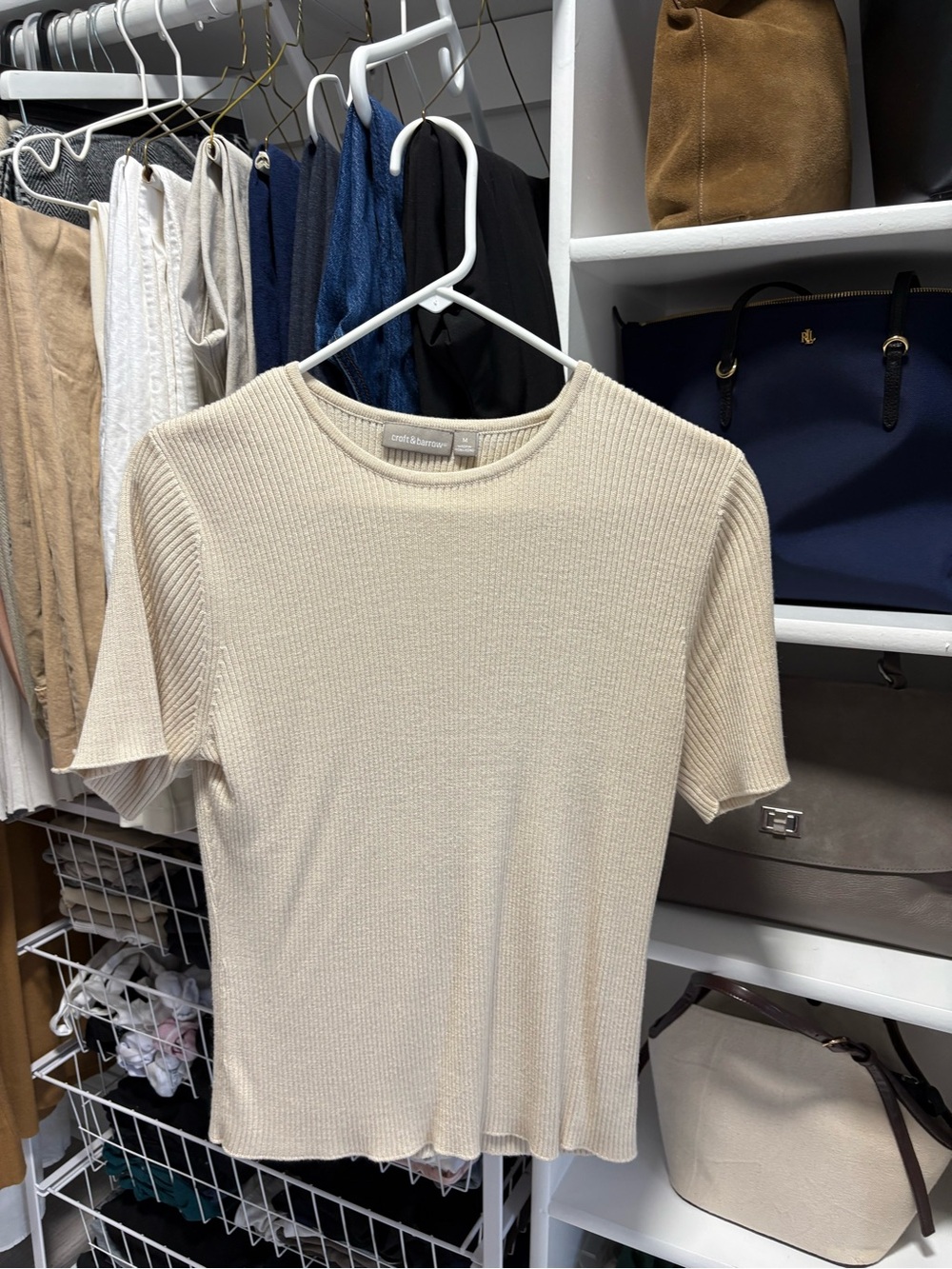 croft & barrow Ribbed Knit Top - Picture 2 of 3